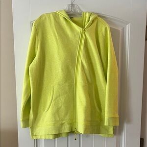 Talbots 1X Citron asymmetrical hoodie